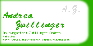 andrea zwillinger business card